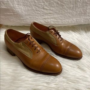 RARE John Lobb Phillips Brown Leather Oxfords